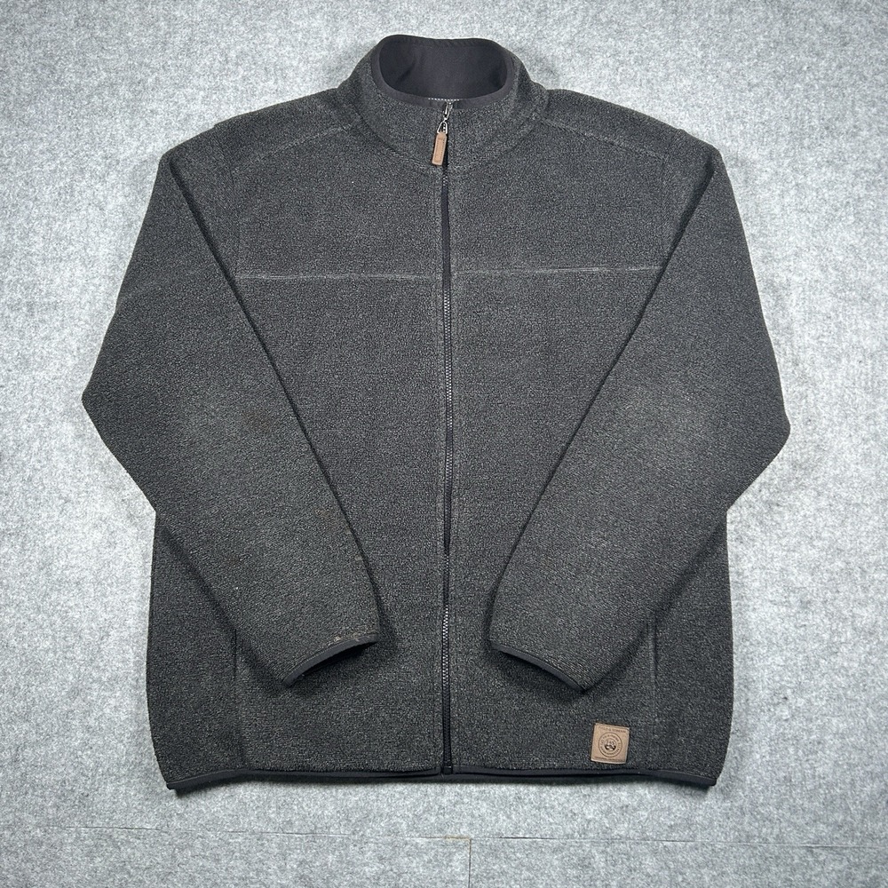 Field &‎ Stream Fleece Jacket Men's Size XL Grey Full Zip Sweater Alaska